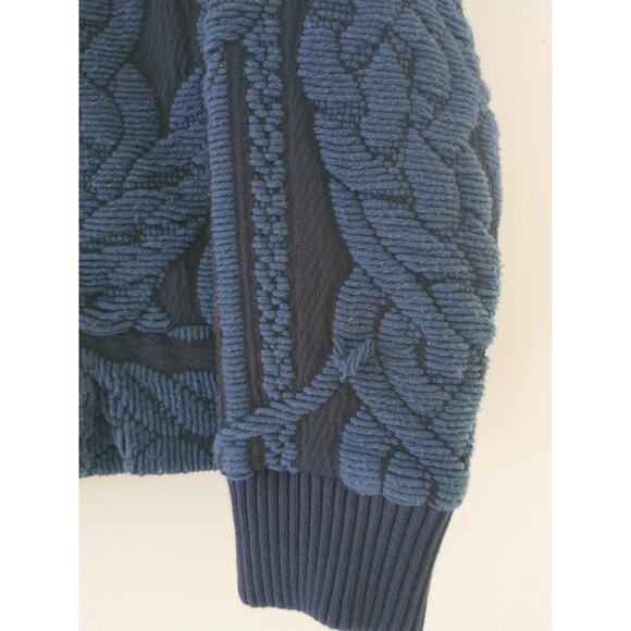 Levi’s Made & Crafted Women's Cable Knit Sweater Navy Cream Size 1 Small - Picture 13 of 16